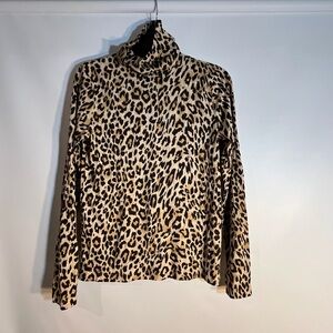 J. Crew Leopard Print Long Sleeve size M